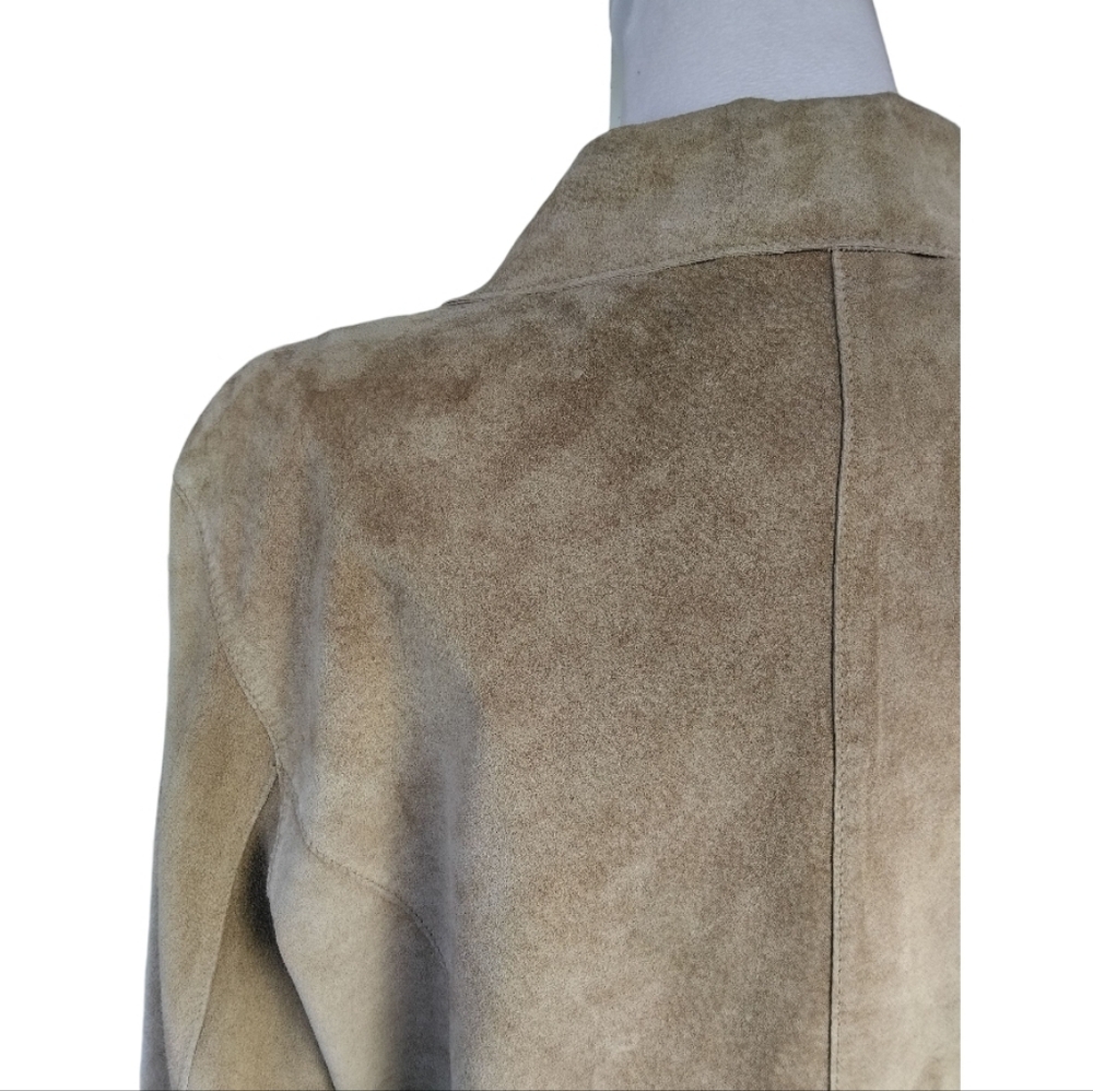 Brandon Thomas Leather Button Front Shacket Pocke… - image 6